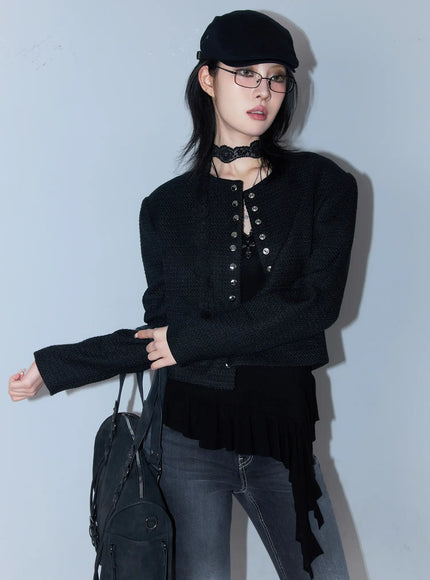 tweed-snap-button-jacket-cd1202