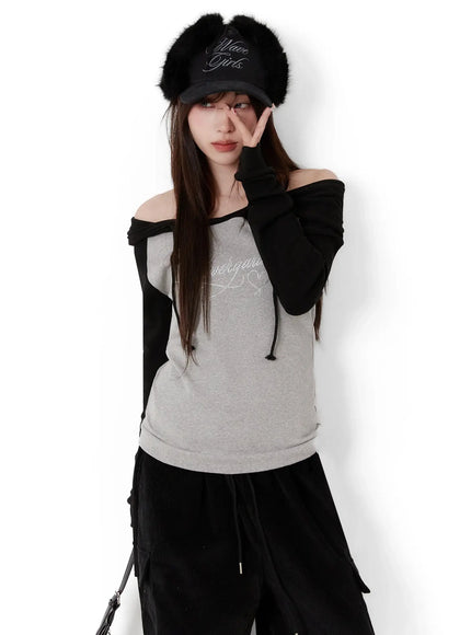 off-shoulder-hooded-lettering-top-ij521