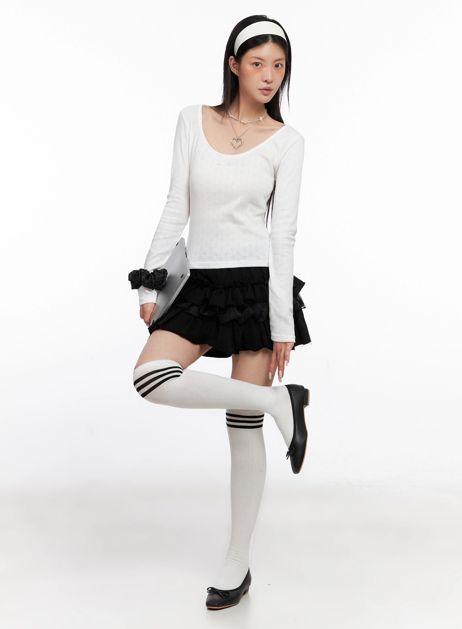 layered-ruffle-mini-skirt-is508
