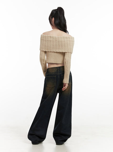 slim-fit-off-shoulder-sweater-id402