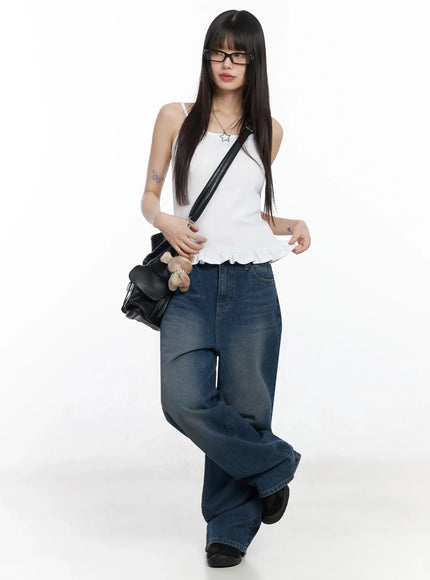 frill-hem-cami-top-f517