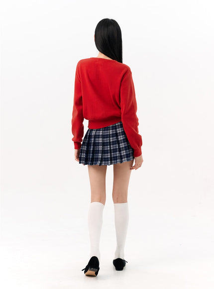 check-pleated-mini-skirt-io317