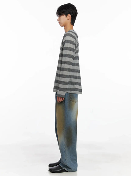 mens-striped-snap-button-long-sleeve-shirt-io516