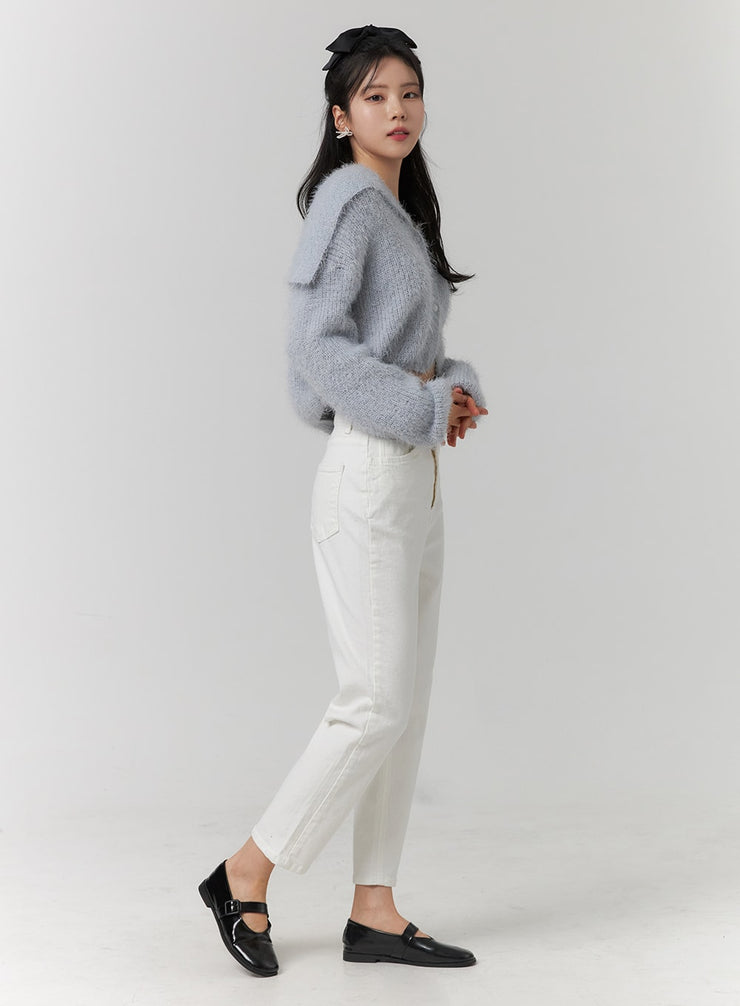 solid-straight-leg-pants-oj419 / White