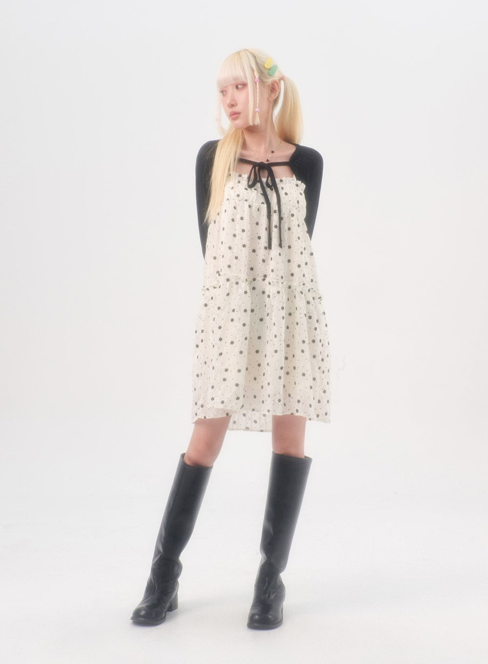 tiered-flower-mini-dress-il305