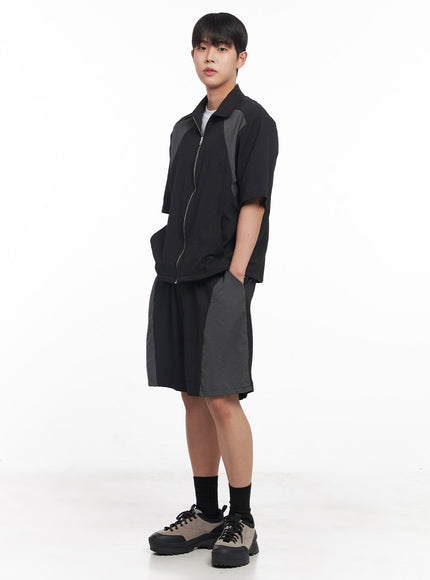 mens-zip-up-collared-half-sleeve-shirt-iy520