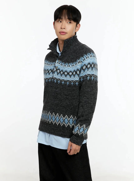 mens-patterned-high-neck-quarter-knit-sweater-in525