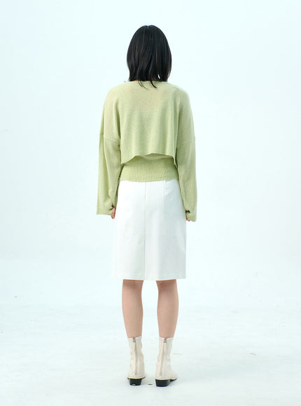 網布上衣和開衫套裝 OY317