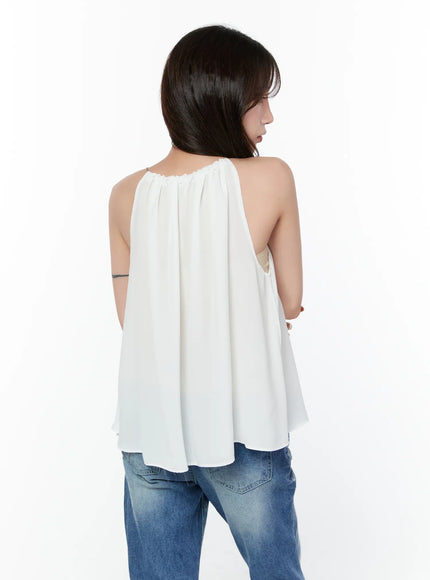 shirred-chain-halter-blouse-cy514