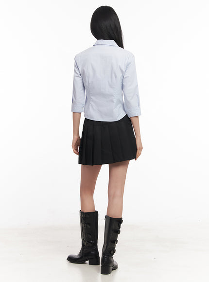 half-sleeve-slim-fit-collared-shirt-iy516