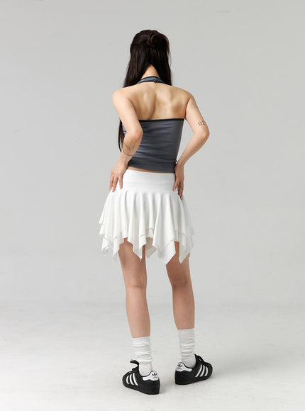 layered-ruffle-mini-skirt-cl324