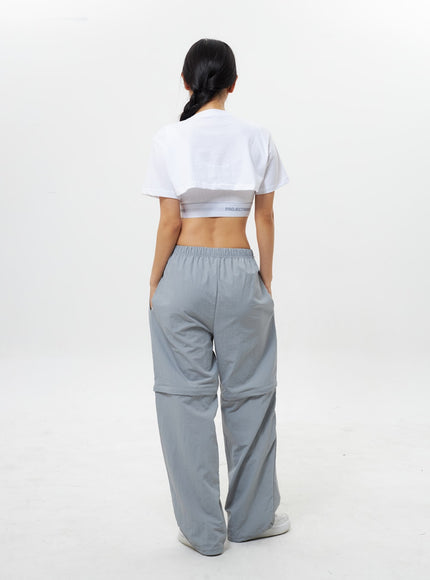 Color Wide Track Pants IY312