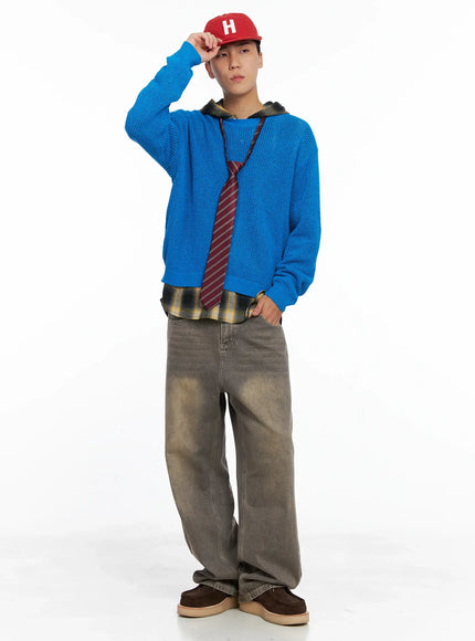 mens-plaid-flannel-hooded-shirt-ig529