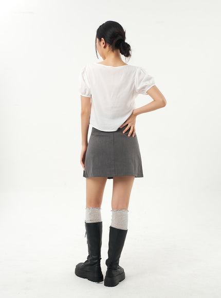 Mini Skirt With Belt CA325