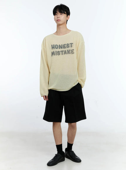 mens-mesh-long-sleeve-graphic-top-ig501 / Light yellow