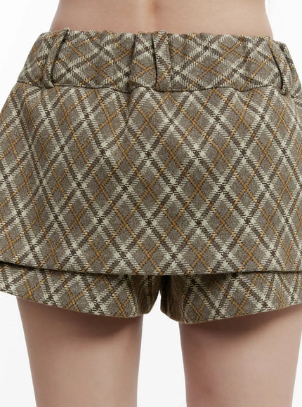 checkered-pleats-skort-ij521