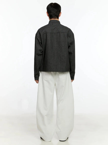 mens-striped-denim-band-collar-jacket-in525