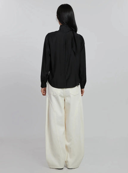 high-neck-tie-blouse-id504