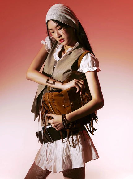 ruffled-ribbon-tie-short-sleeve-blouse-im530