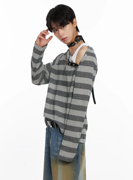 mens-striped-snap-button-long-sleeve-shirt-io516