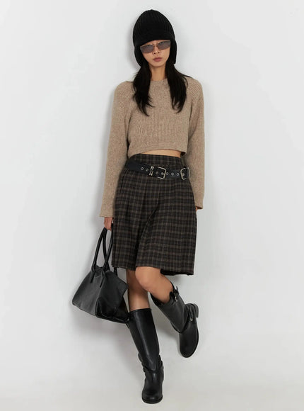 plaid-pleated-midi-skirt-ij502