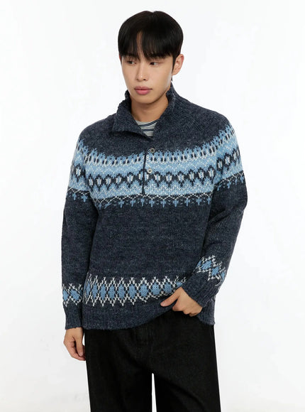 mens-patterned-high-neck-quarter-knit-sweater-in525