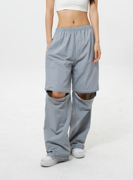 Color Wide Track Pants IY312