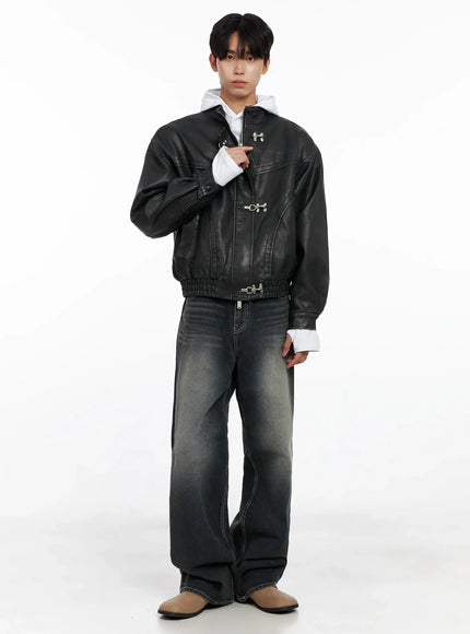 mens-faux-leather-toggle-buckle-jacket-io517