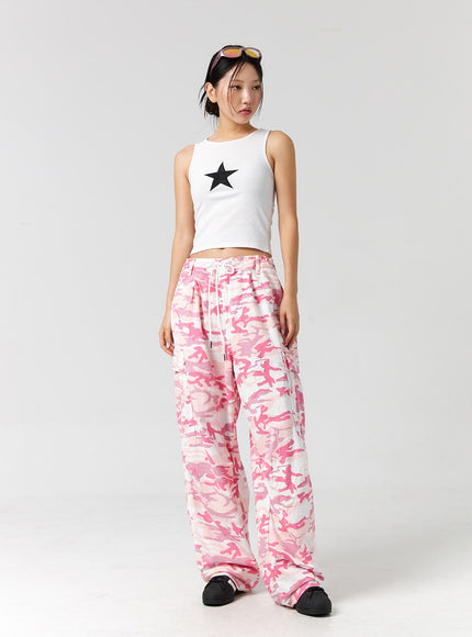 military-print-wide-pants-cg303