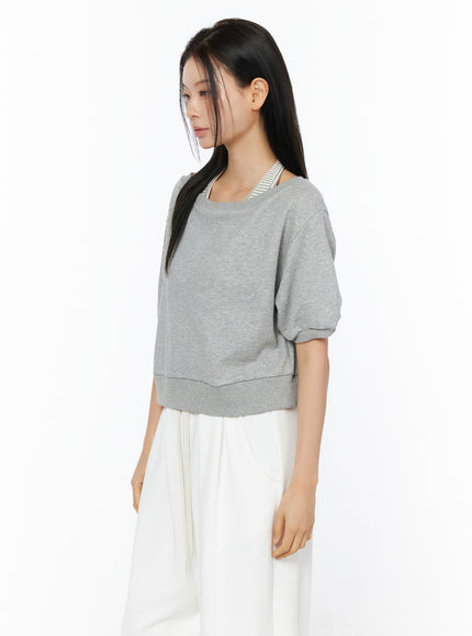 stripe-halter-neck-short-sleeve-set-iu516