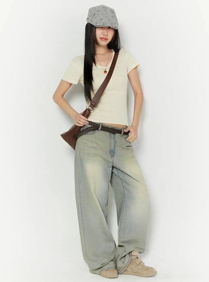 Naia Washed Baggy Jeans IU524