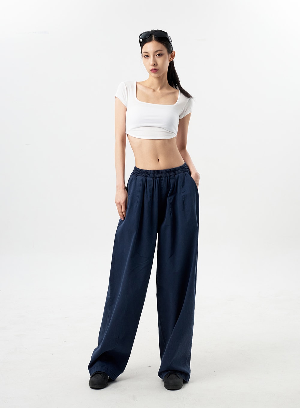 Square Neck Cropped Tee CY312