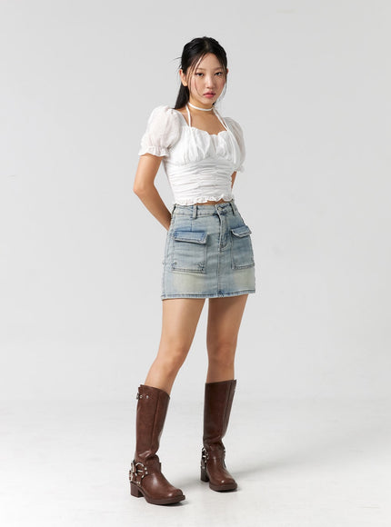 pocket-denim-mini-skirt-cg303