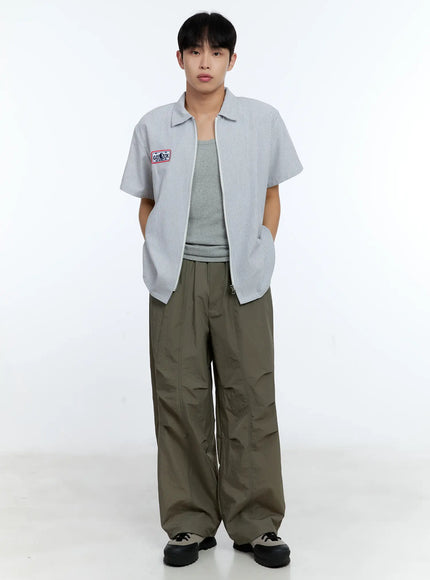 mens-pinstripe-short-sleeve-zip-shirt-ig519