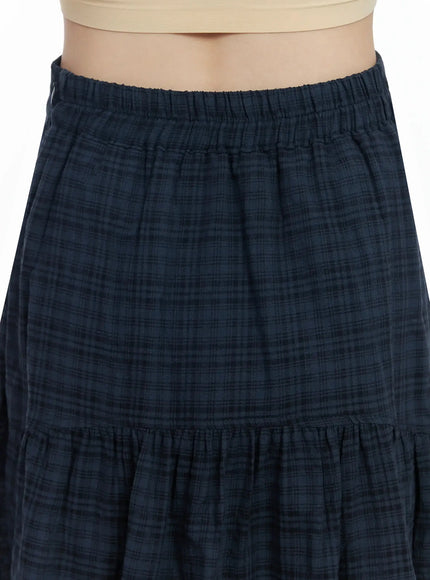 plaid-split-midi-skirt-f516