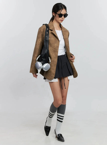 layered-pleated-mini-skirt-is516