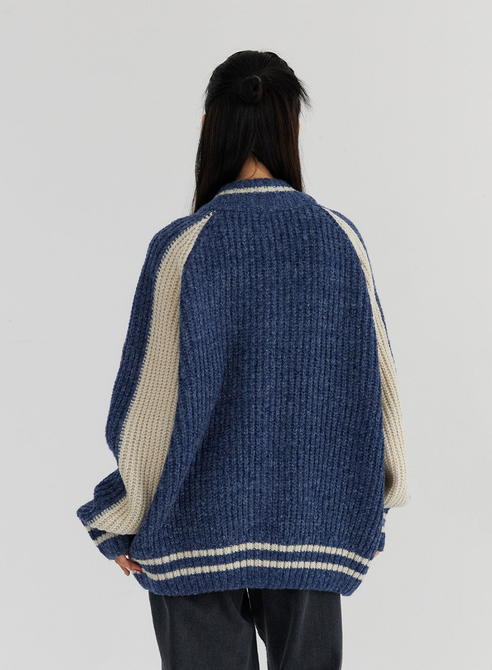 Colorblock Zip-Up Sweater CS308
