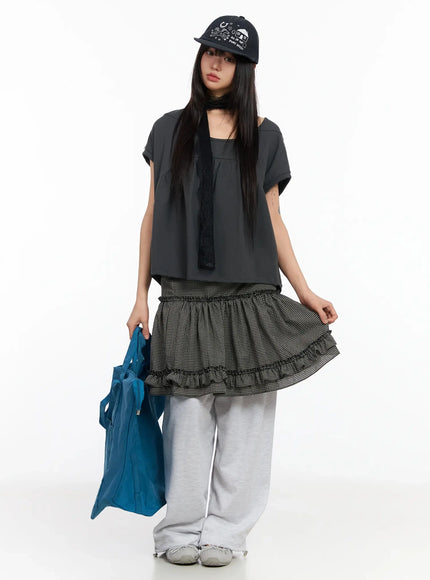 plaid-spiral-detail-sweatpants-ia523