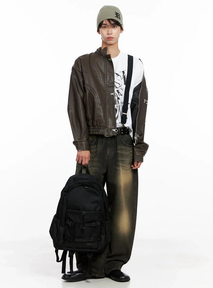 mens-faux-leather-toggle-buckle-jacket-io517