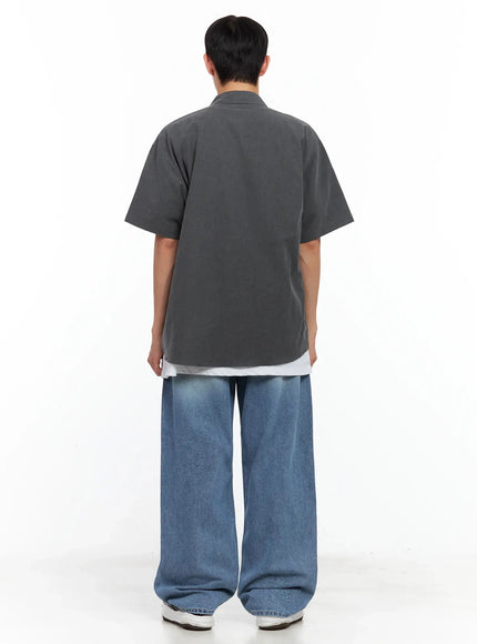 mens-collared-short-sleeve-button-up-top-il516