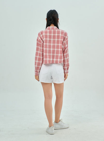 Mid-Rise Ripped Shorts BY303