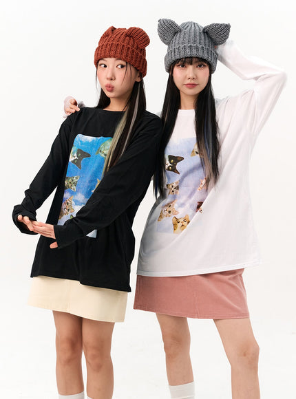 kitty-graphic-print-long-sleeve-top-io317