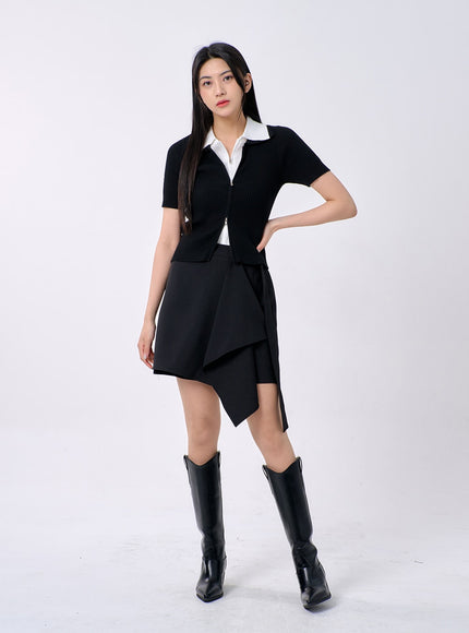 Unbalanced Mini Skirt BA327