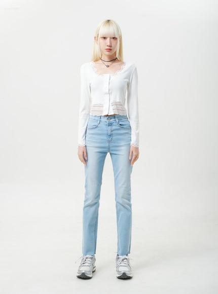 lace-button-cardigan-by331