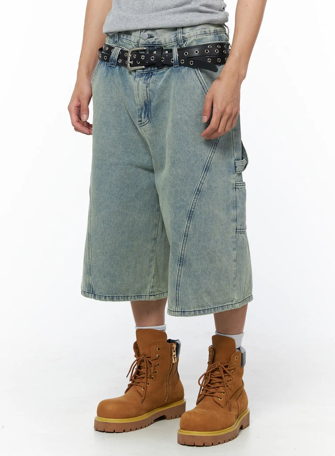 mens-double-layered-carpenter-bermuda-jorts-iu510 / Light blue