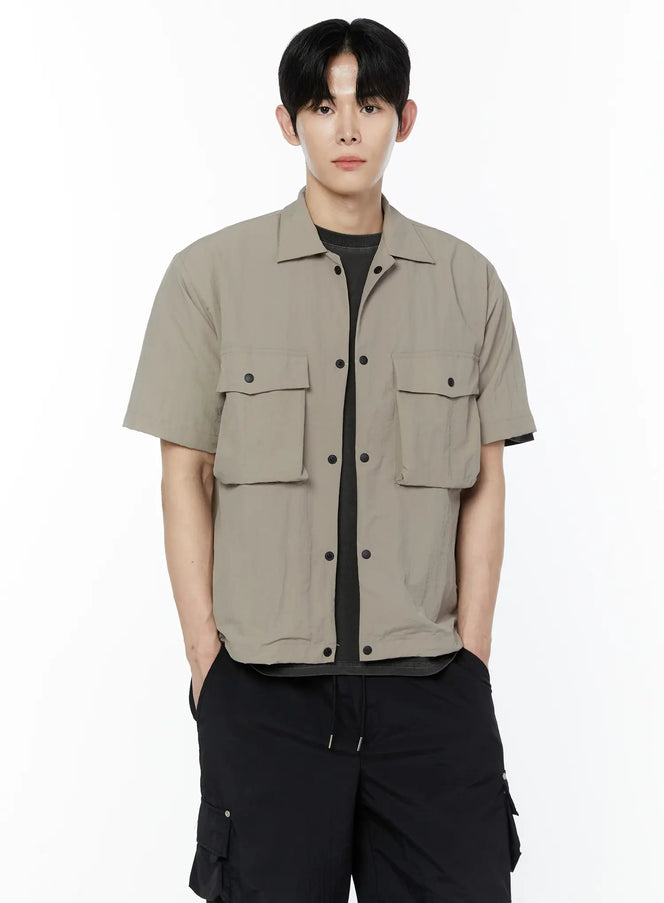 mens-casual-snap-button-short-sleeve-shirt-ia527