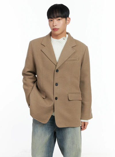 mens-classic-wool-blazer-in518 / Beige