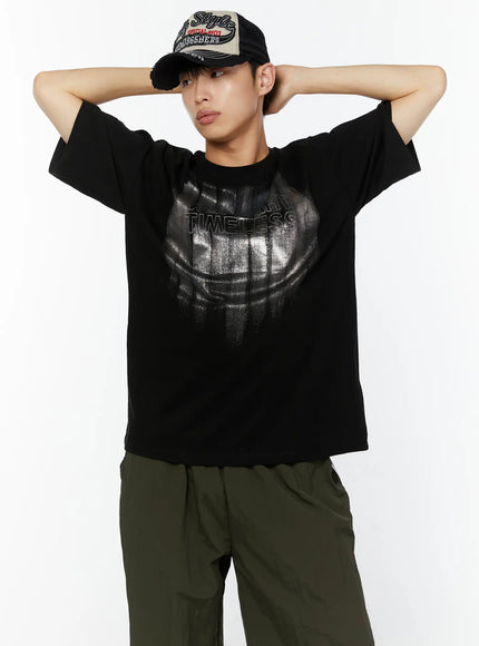 mens-graphic-t-shirt-iu518 / Black