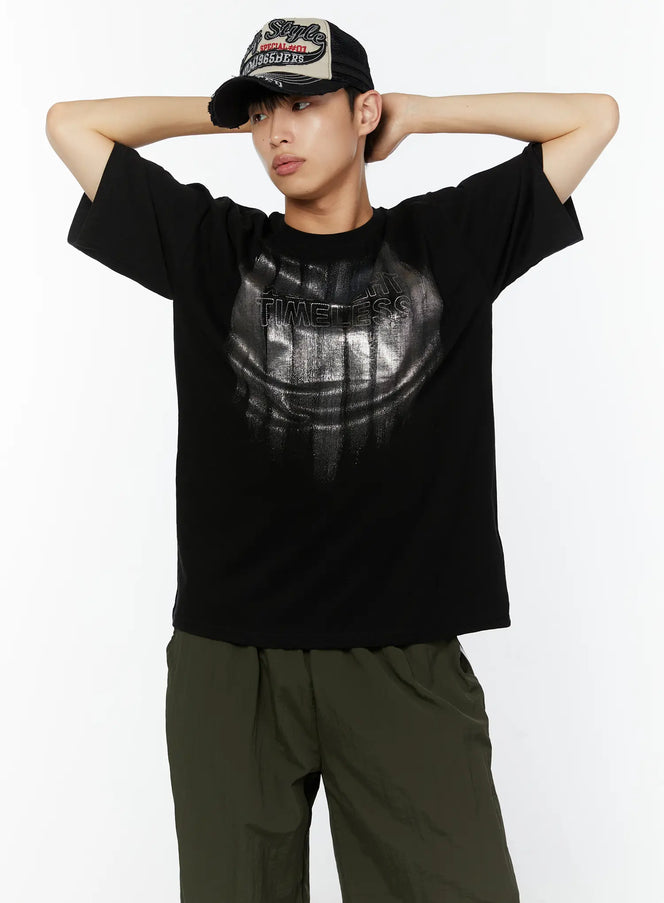 mens-graphic-t-shirt-iu518 / Black