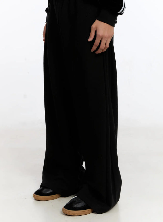 mens-wide-leg-training-pants-in528 / Black